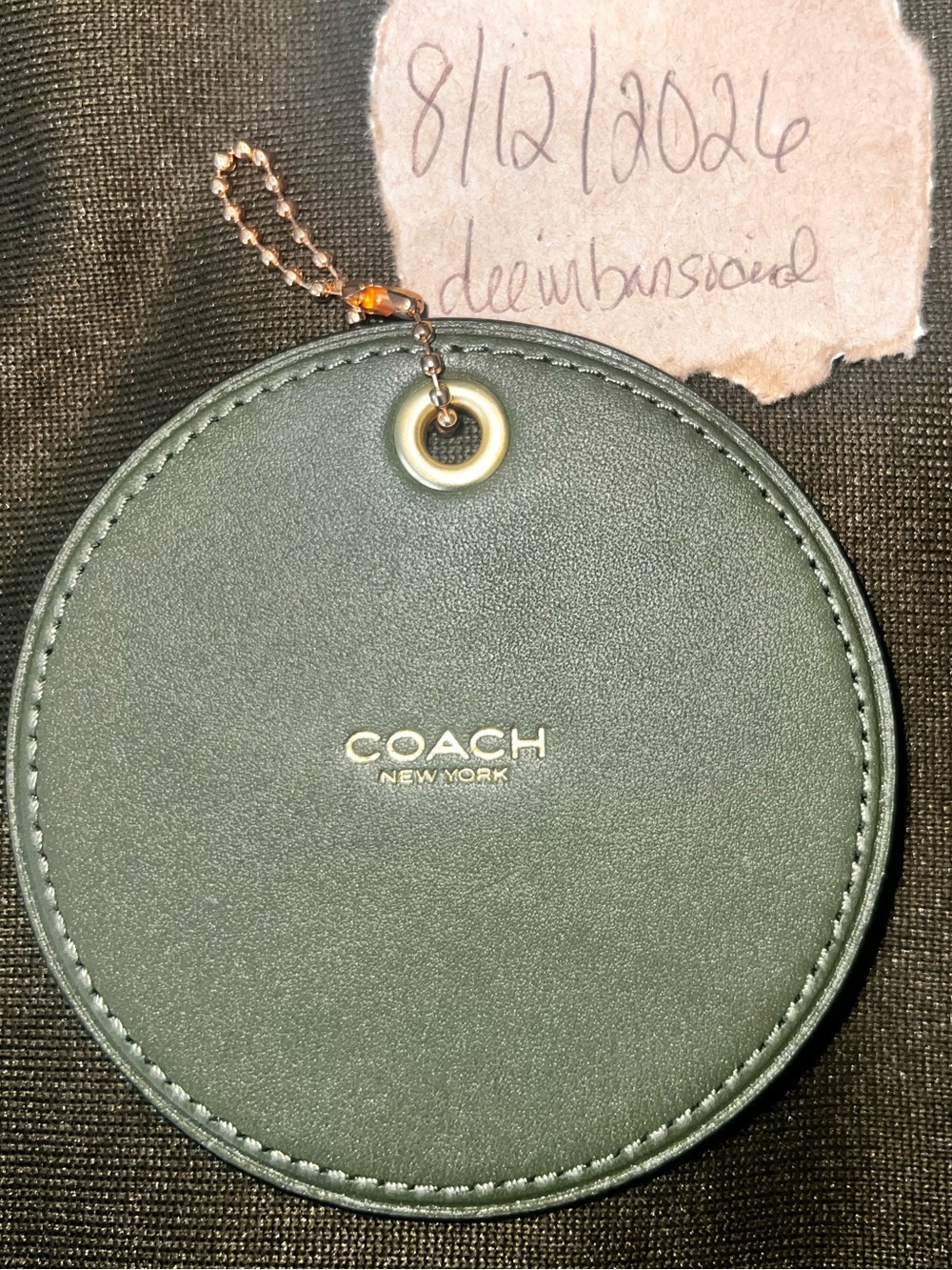 COACH coaster DIY Green charm - Picture 2 of 6